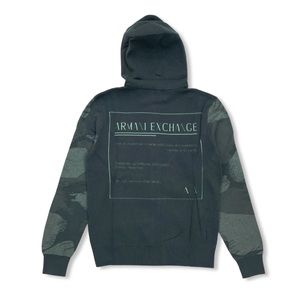 ARMANI EXCHANGE COTTON NYLON HOODIE GREEN (green)